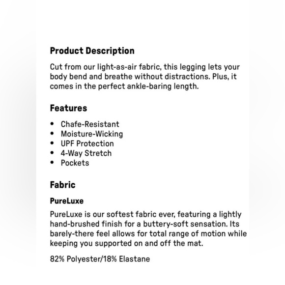 NEW Fabletics Oasis PureLuxe High Waisted 7/8 Leggings Peach/Orange Pink Size M - Picture 5 of 9